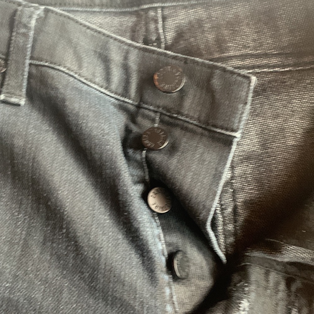 Zadig Voltaire Platine Black Button Fly Jeans Size 31 - Picture 2 of 4